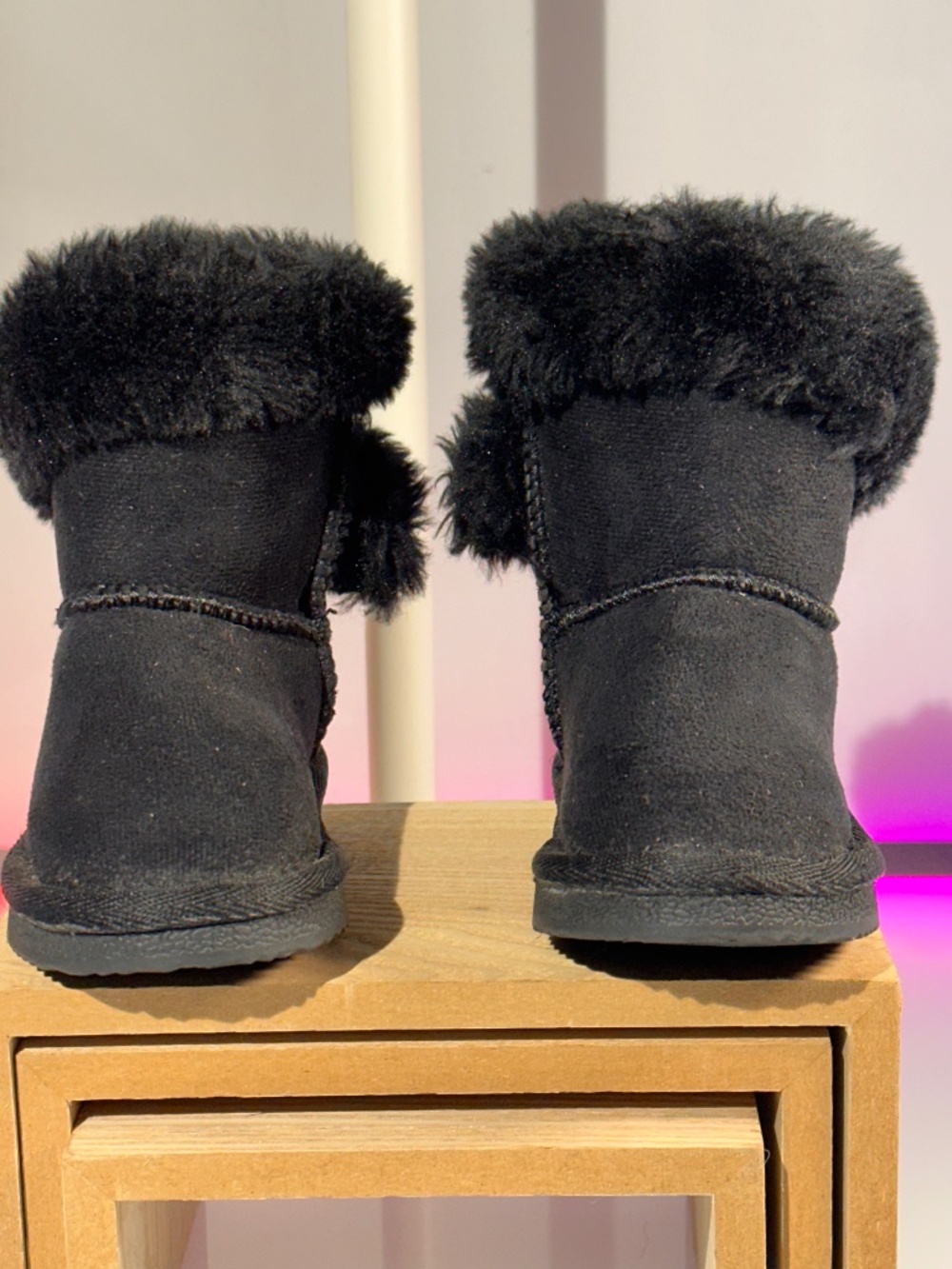 Apres by Lamo Faux Fur Toddler Boots, sz 6C (B07)